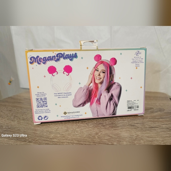 MeganPlays Claire's Exclusive Bling Cat Ears Headset Accessory- NWT - Picture 2 of 2